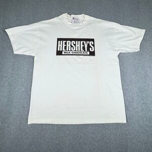 Vintage College Lane 80s Hersheys T-Shirt Mens M Milk Chocolate